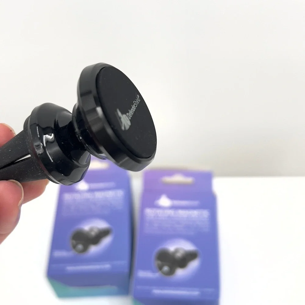 Two Defender Shield Black Rotating Magnetic Car Vent Phone Mount